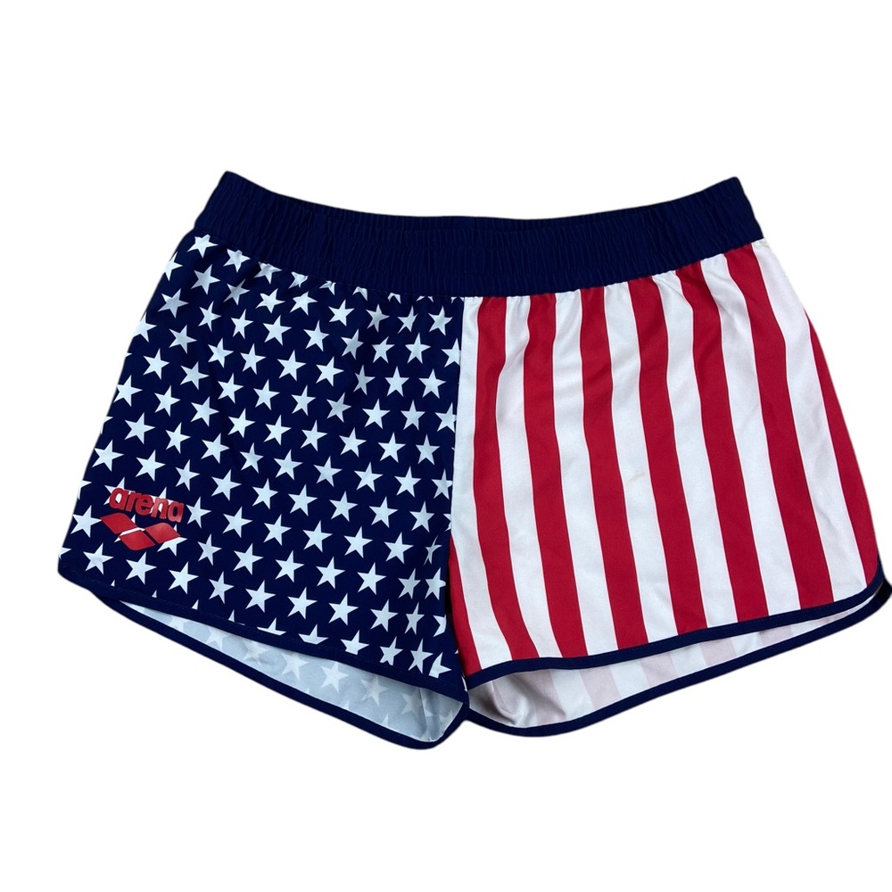 Women’s Arena Stars & Stripes Athletic Shorts Size S